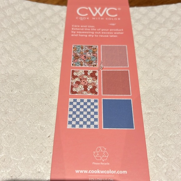 NWT Smiley Face Cellulose Dishcloth Set (6pcs.) Swedish Dishcloth Sponge Cloth - Picture 4 of 4